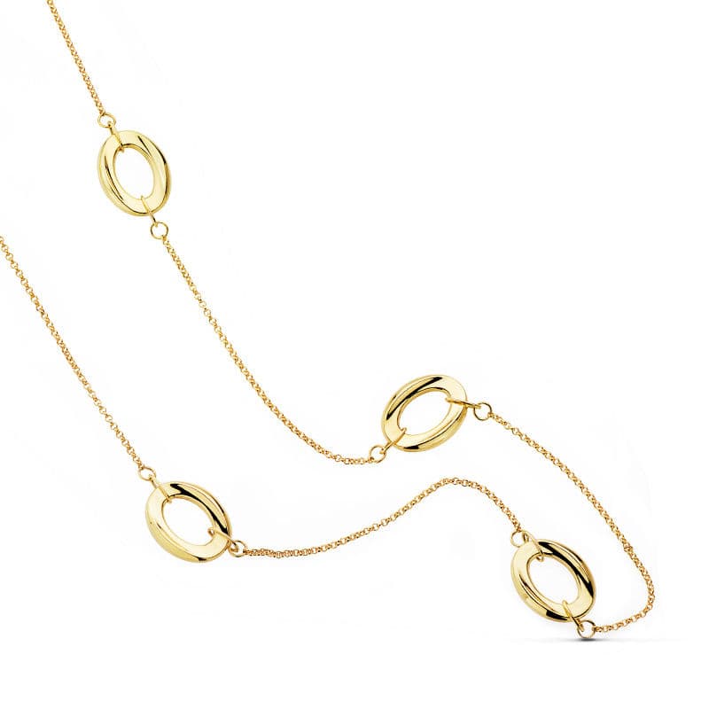 18K Yellow Gold Link Necklace — 80 cm, 13.20 g
