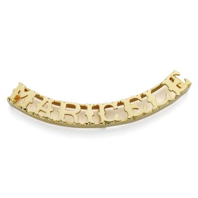18K Yellow Gold Personalised Name Pendant — 8 Letters