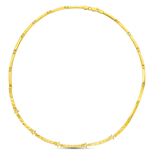 18K Yellow Gold Cubic Zirconia Necklace