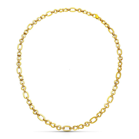 18K Yellow Gold Link Necklace — 45 cm