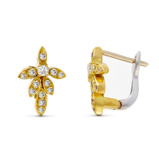 18K Gold Cubic Zirconia Earrings
