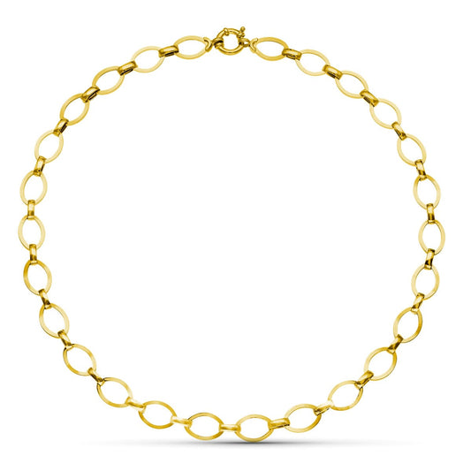 18K Two-Tone Gold Link Necklace — 42 cm, 8 mm
