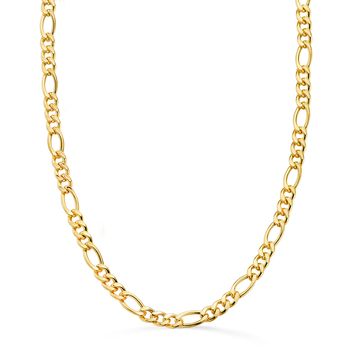 18K Yellow Gold Hollow 3+1 Link Chain — 60 cm, 5.5 mm