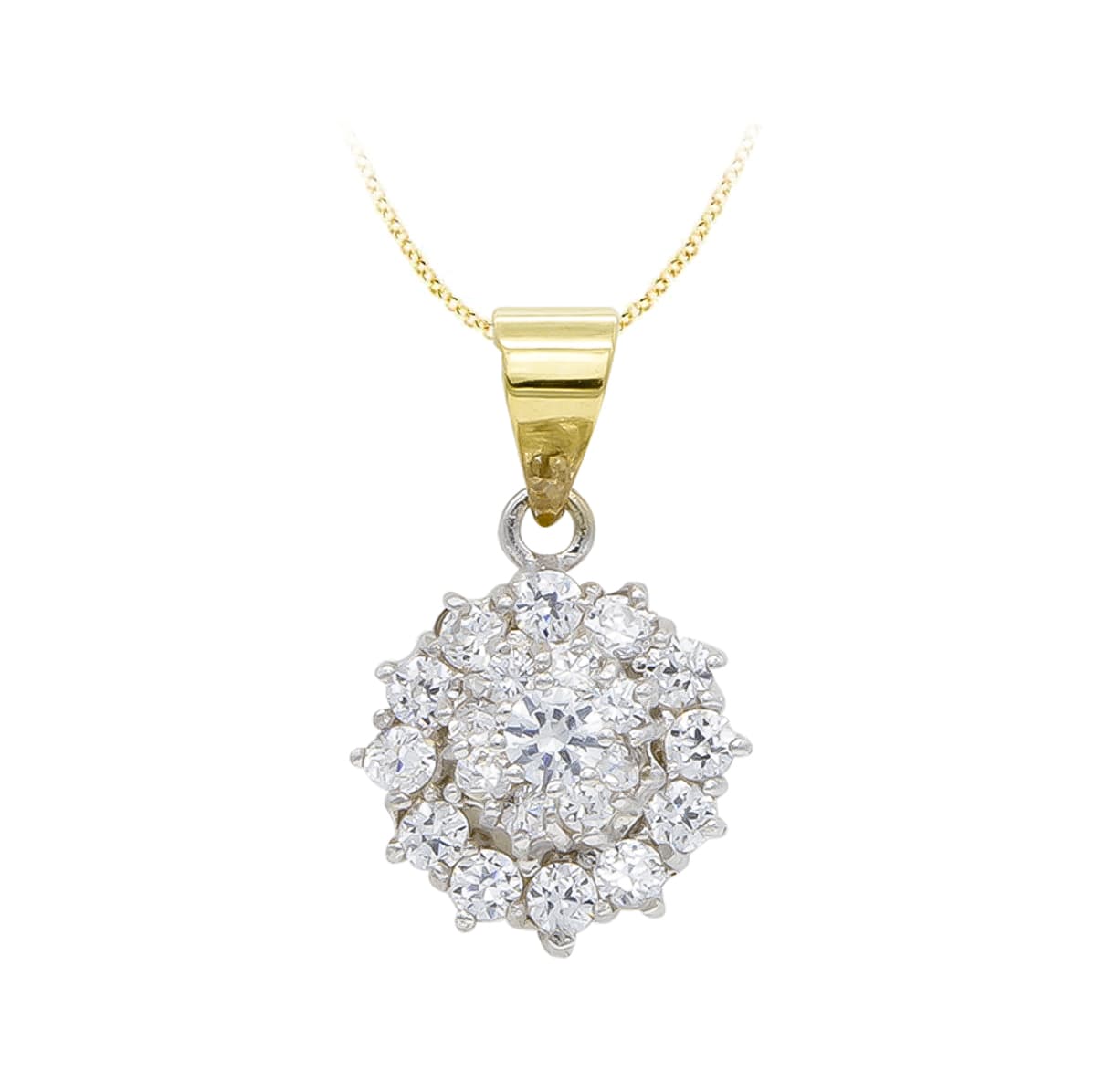 18K Yellow Gold Earrings with Cubic Zirconia