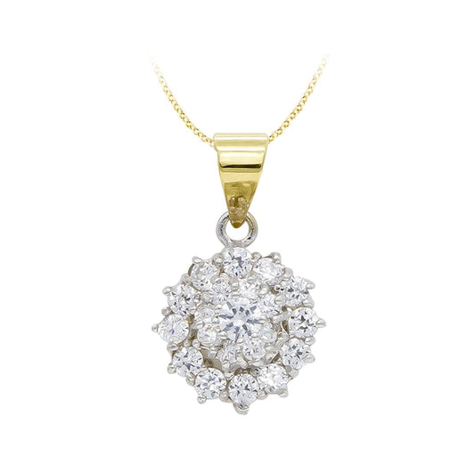 18K Yellow Gold Earrings with Cubic Zirconia