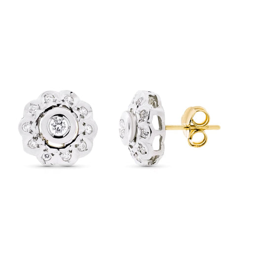 18K White Gold Earrings with Cubic Zirconia