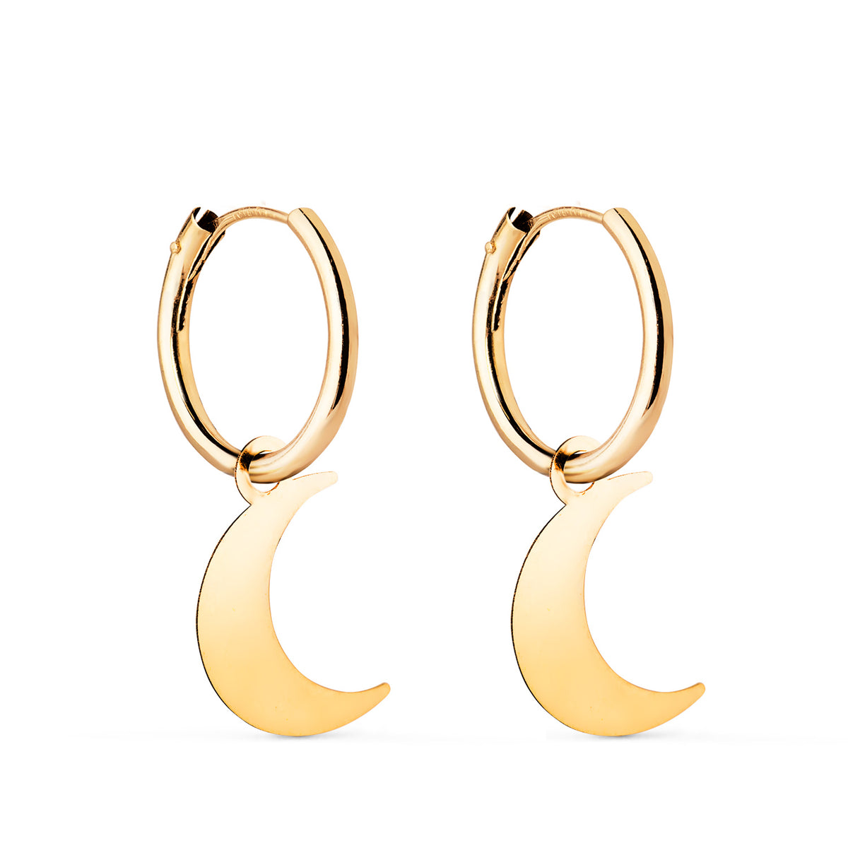 18K Yellow Gold Hoop Earrings