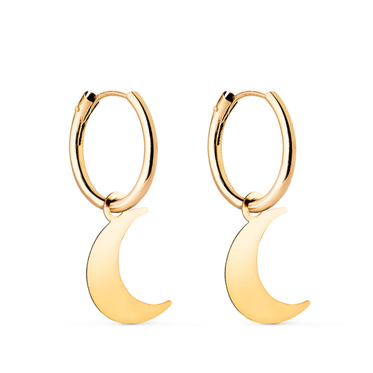 18K Yellow Gold Hoop Earrings