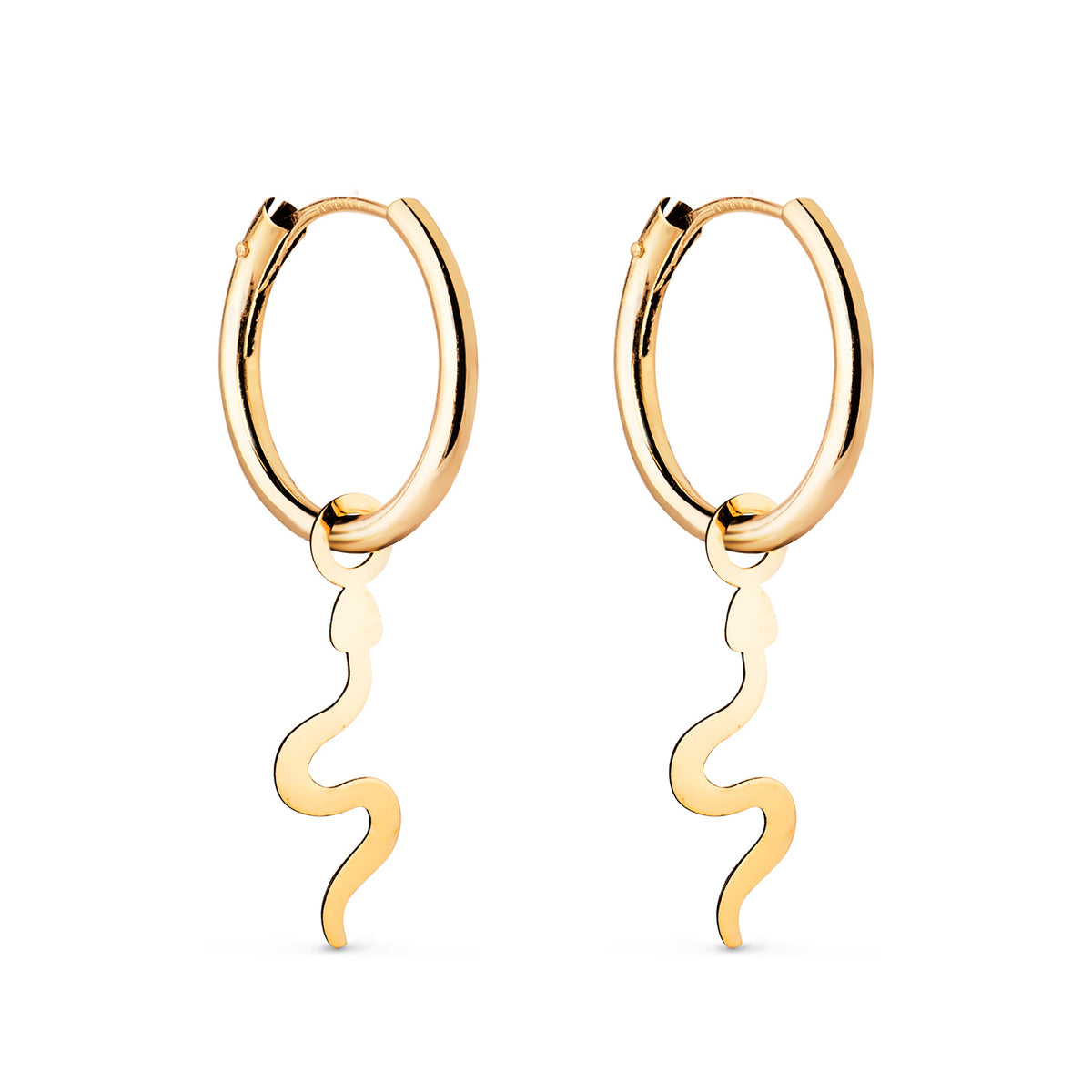 18K Yellow Gold Hoop Earrings