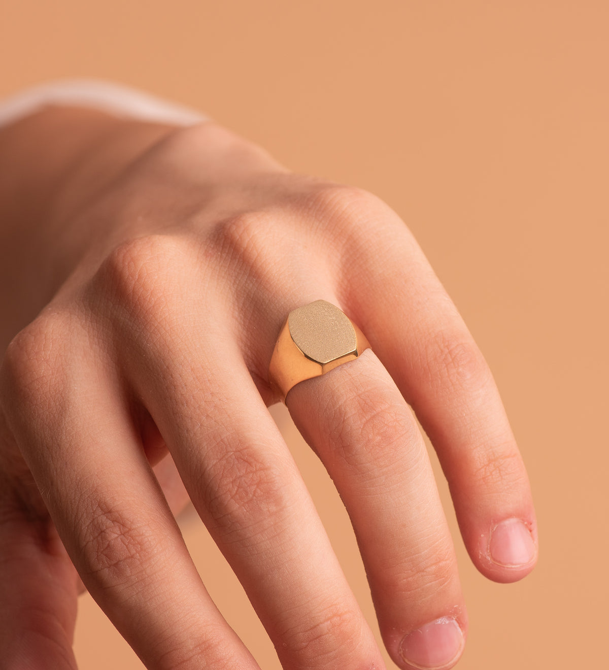 18K Yellow Gold Signet Ring