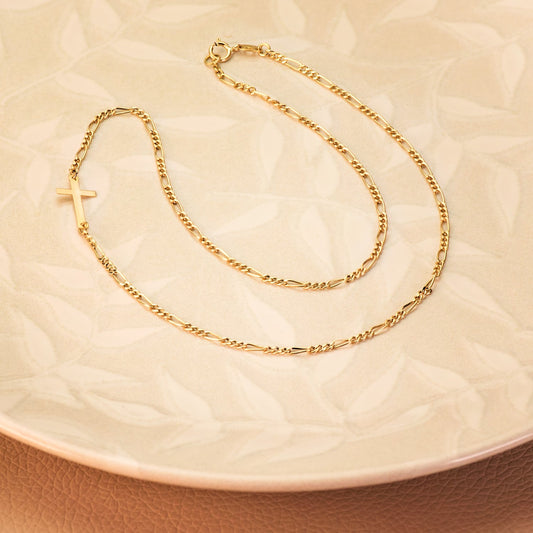 18K Yellow Gold Cross Chain