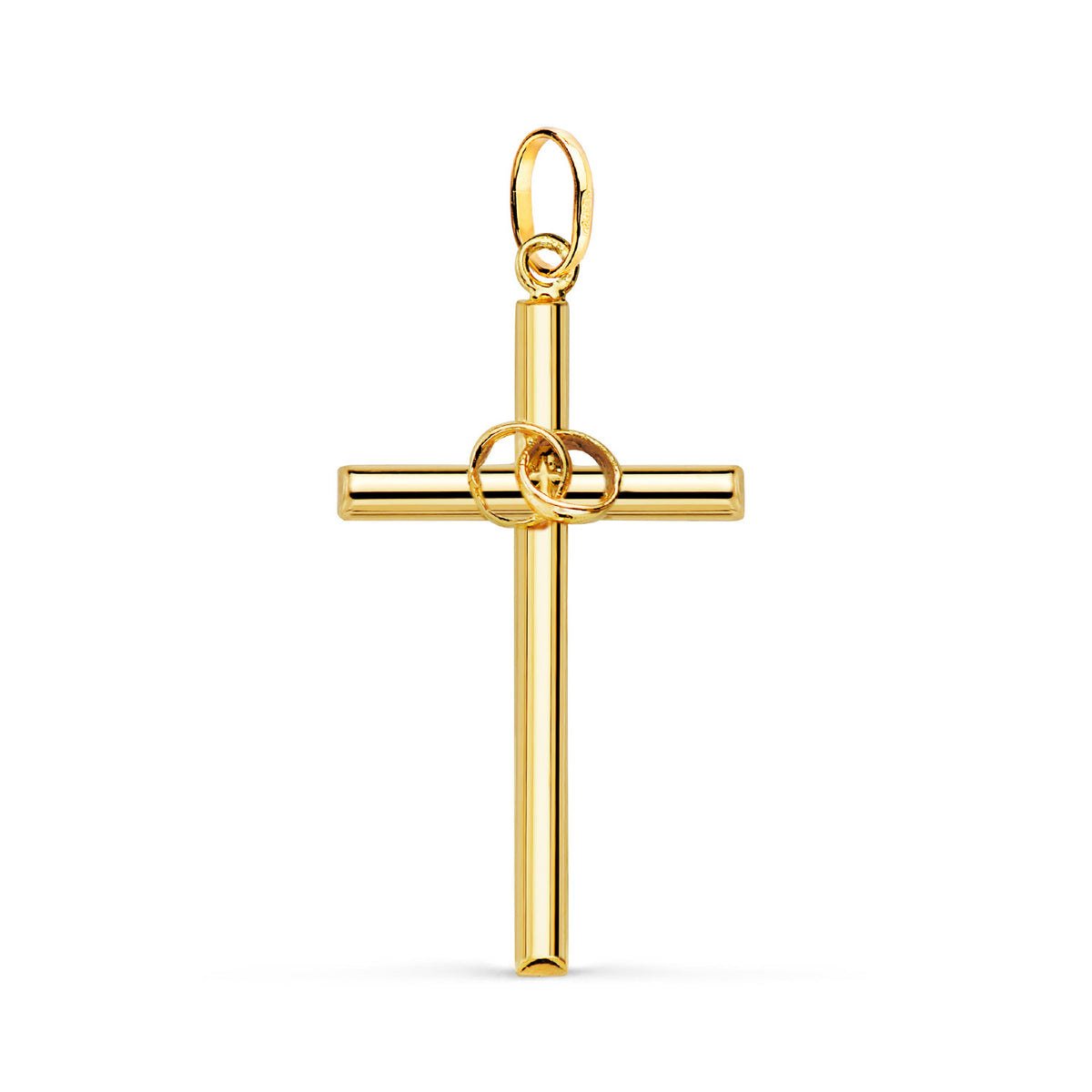 18K Yellow Gold Cross Ring