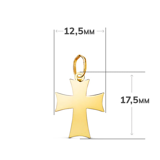18K Yellow Gold Cross Pendant