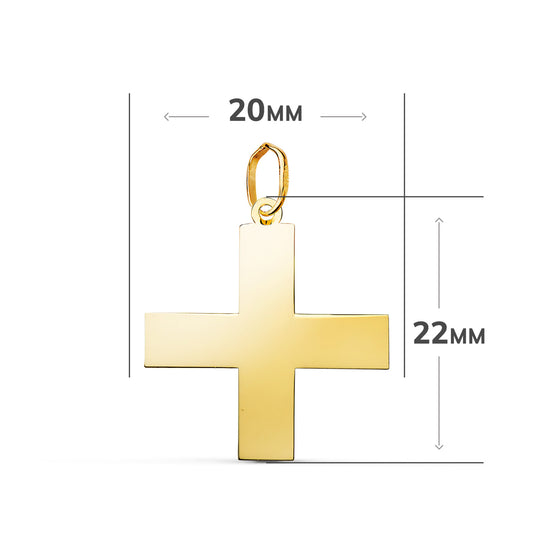 18K Yellow Gold Cross Pendant