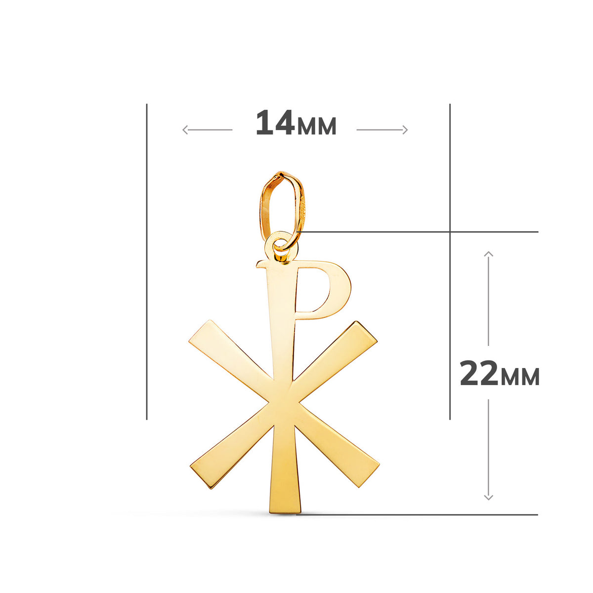 18K Yellow Gold Cross Pendant
