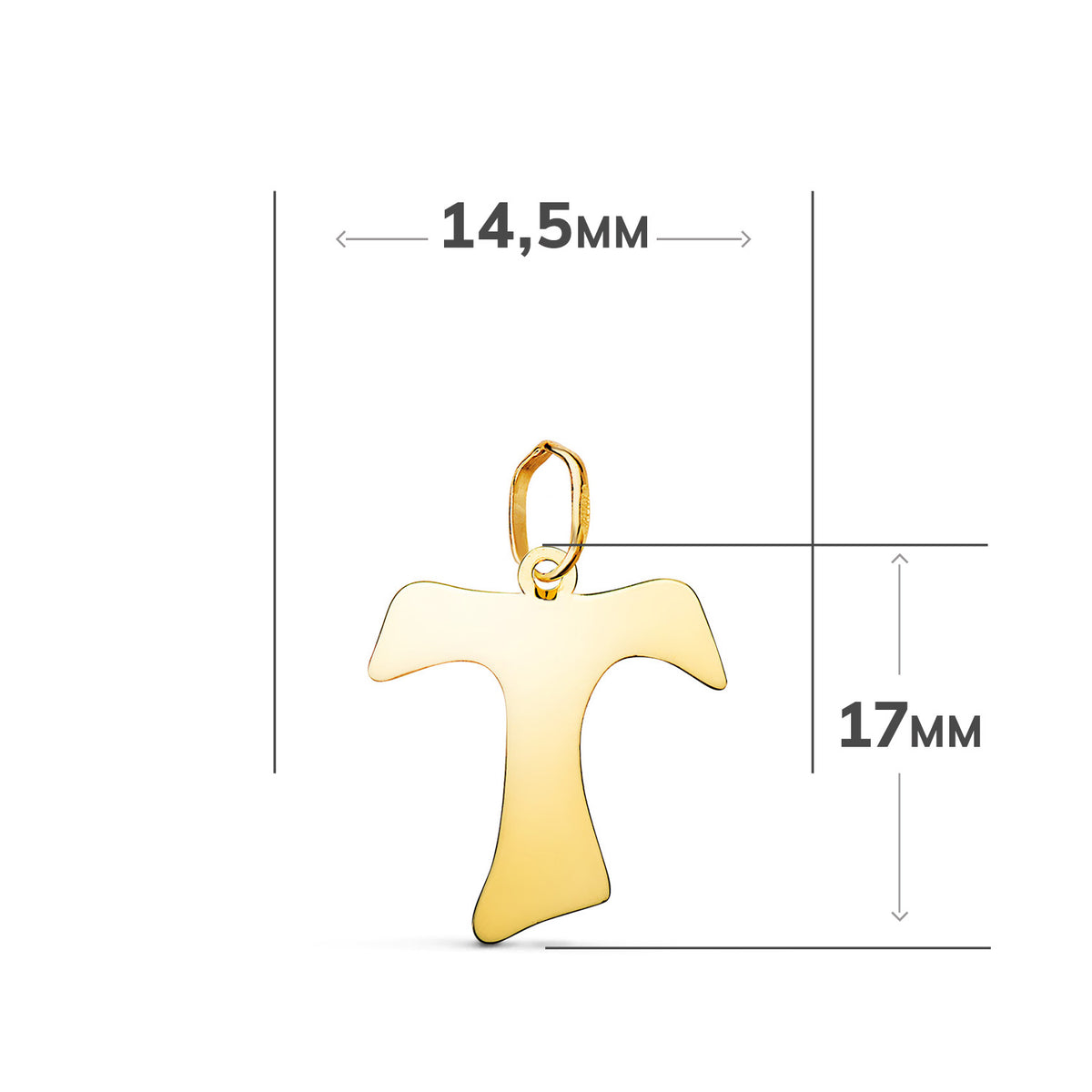18K Yellow Gold Cross Pendant