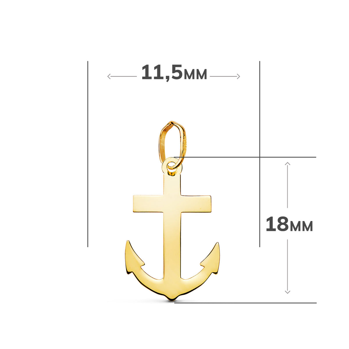 18K Yellow Gold Cross Pendant
