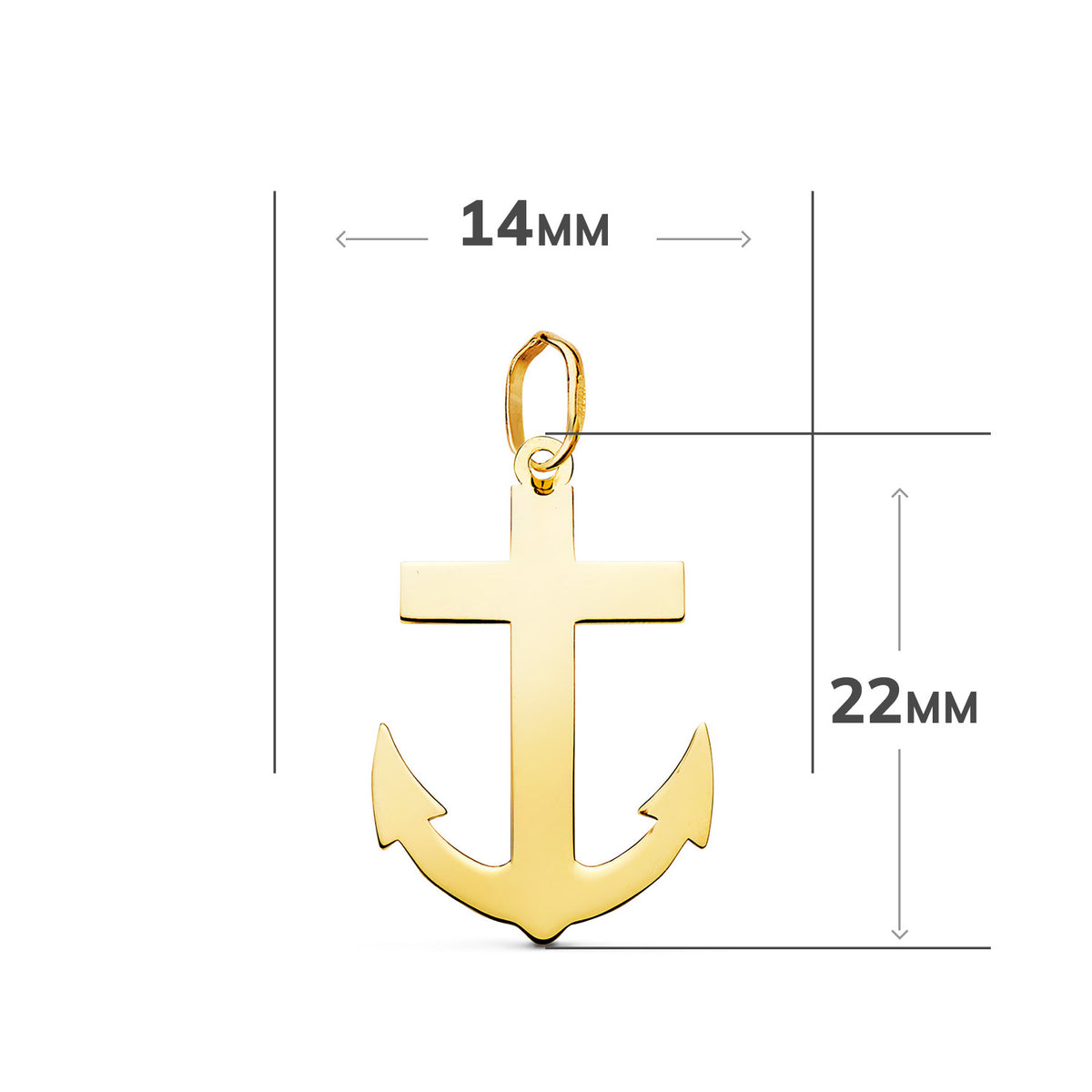 18K Yellow Gold Cross Pendant