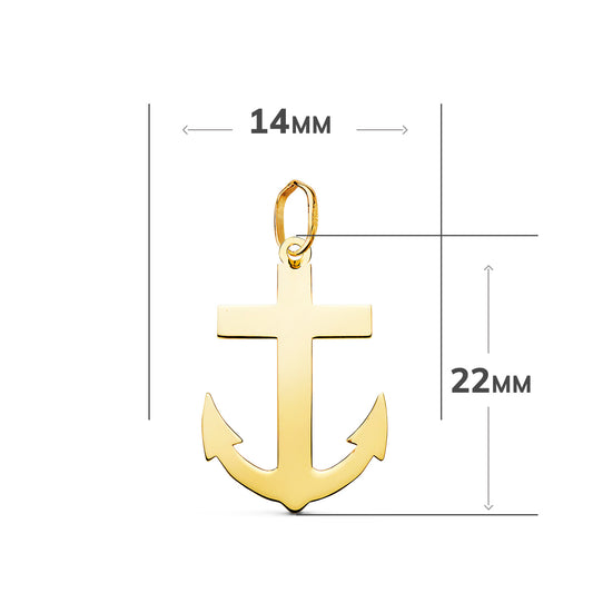 18K Yellow Gold Cross Pendant