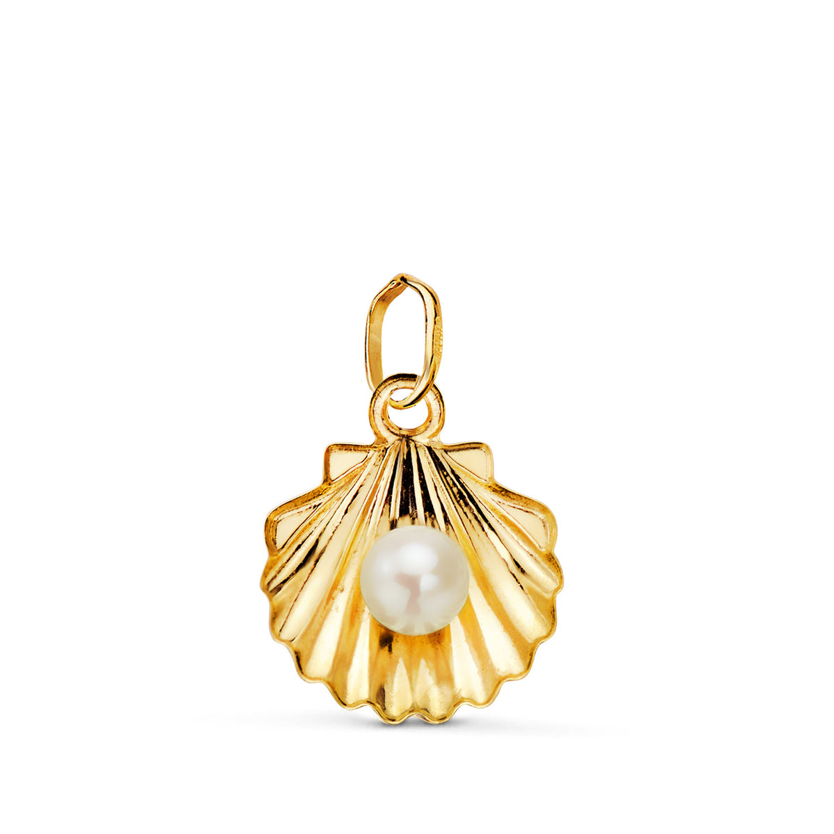 18K Yellow Gold Pendant with Pearl
