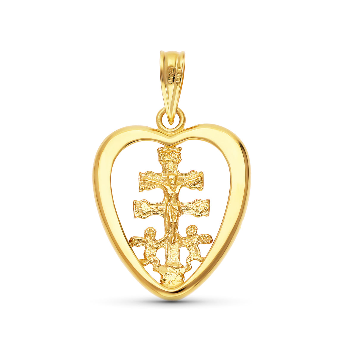 18K Yellow Gold Heart Pendant