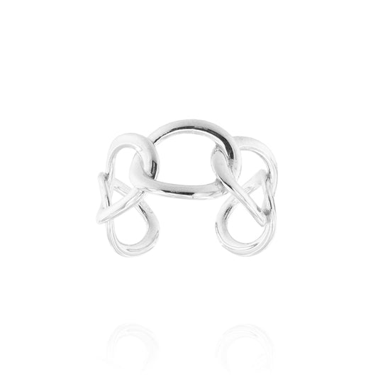Anillo de plata radiante
