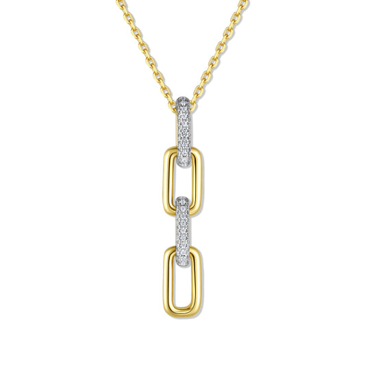 Modern Link Necklace – Gold-Plated Silver