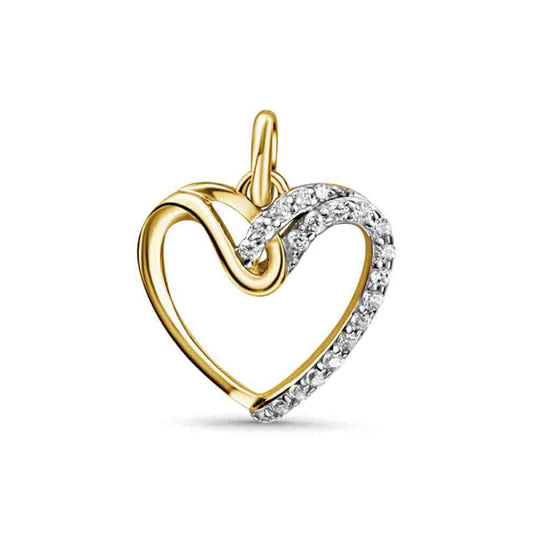 Romantic Heart Pendant – 8K Gold