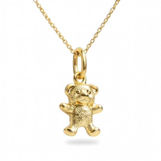 Small Teddy Pendant – 8K Gold