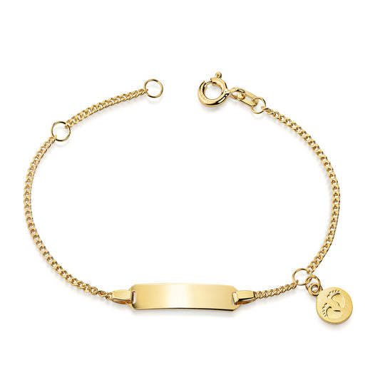 Baby Feet ID Bracelet – 8K Gold