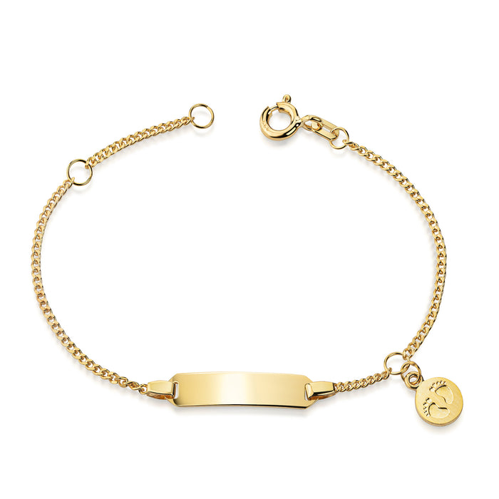 Baby Feet ID Bracelet – 8K Gold