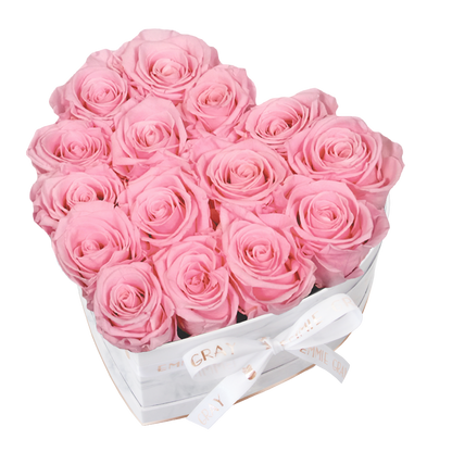 Klassische Infinity-Herz-Rosenbox – M