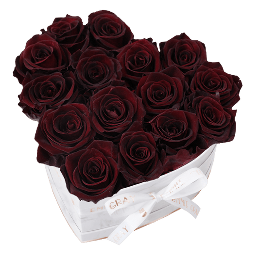 Klassische Infinity-Herz-Rosenbox – M
