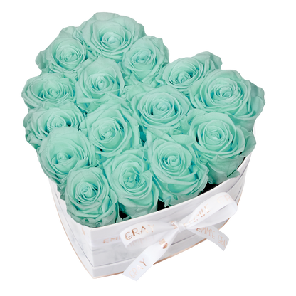 Klassische Infinity-Herz-Rosenbox – M
