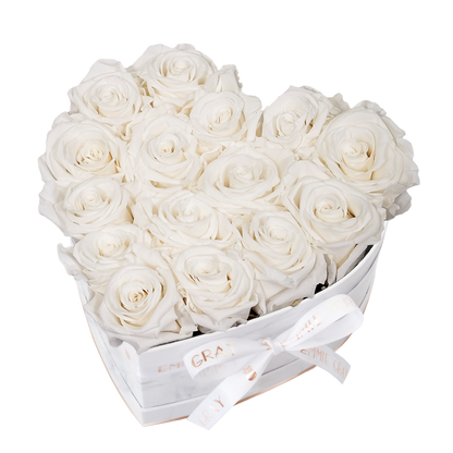 Klassische Infinity-Herz-Rosenbox – M