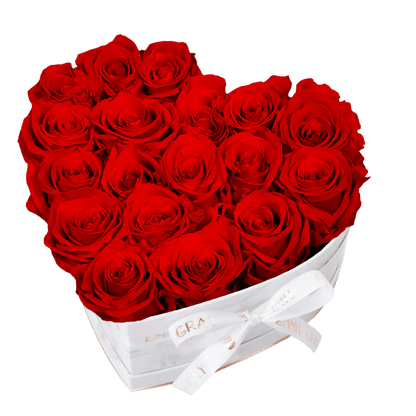 Klassische Infinity-Herz-Rosenbox – M