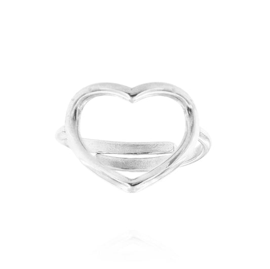 Anillo de plata radiante
