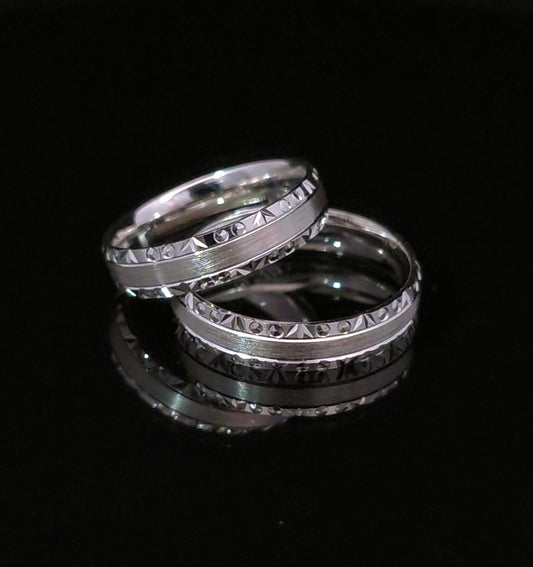 Anillo de plata radiante