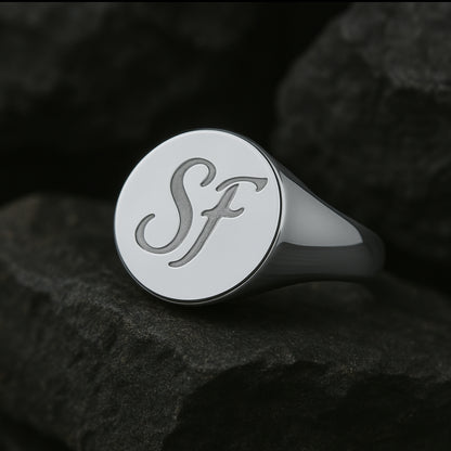 Anillo de plata radiante