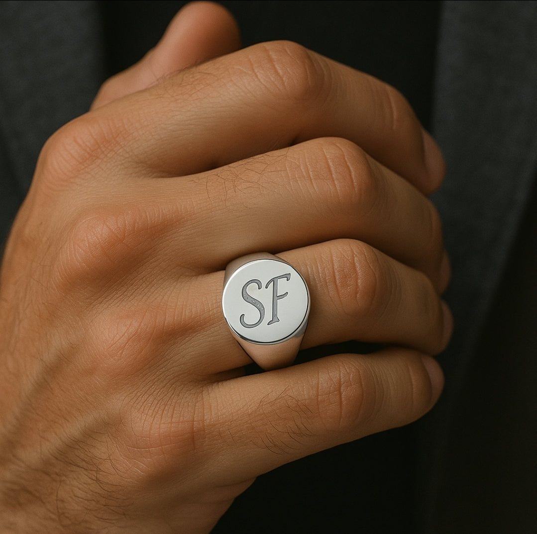 Anillo de plata radiante