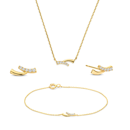 Twin Arc Set - 14K Gold