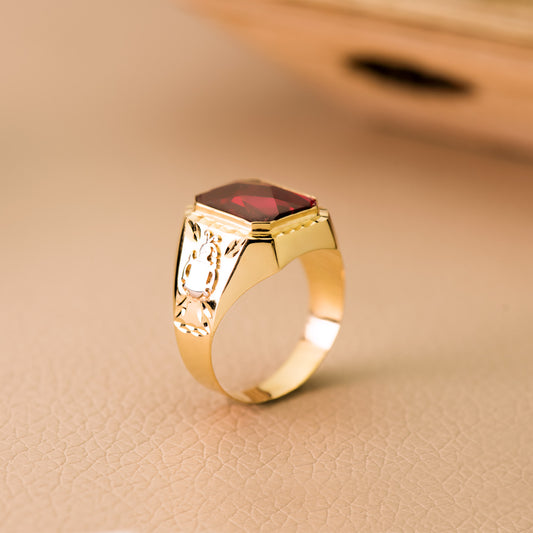 18K Yellow Gold Signet Ring