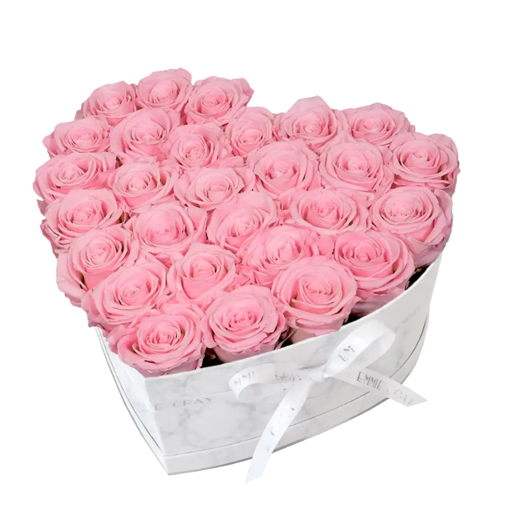Classic Infinity Heart Rosebox L – Preserved Roses Up to 3 Years – Rose Box Bridal Pink by Flor de Oro | Customizable Luxury Jewelry