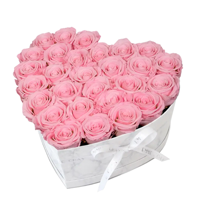 Classic Infinity Heart Rosebox L – Preserved Roses Up to 3 Years – Rose Box Bridal Pink by Flor de Oro | Customizable Luxury Jewelry