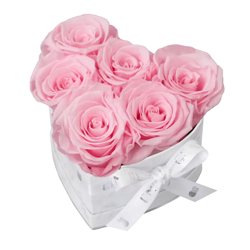 Classic Infinity Heart Rosebox S – Preserved Roses Up to 3 Years – Rose Box Bridal Pink by Flor de Oro | Customizable Luxury Jewelry