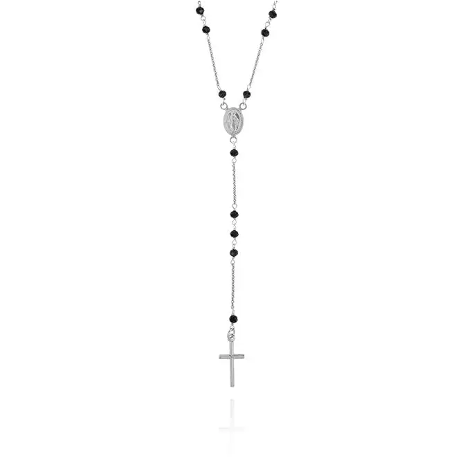 Classic rosary necklace – Necklace Silver Sterling Silver by Flor de Oro | Customizable Luxury Jewelry