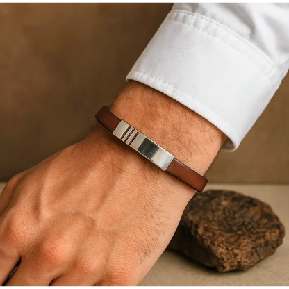 Cruz Brown Bracelet – Bracelet Sterling Silver Silver by Flor de Oro | Customizable Luxury Jewelry