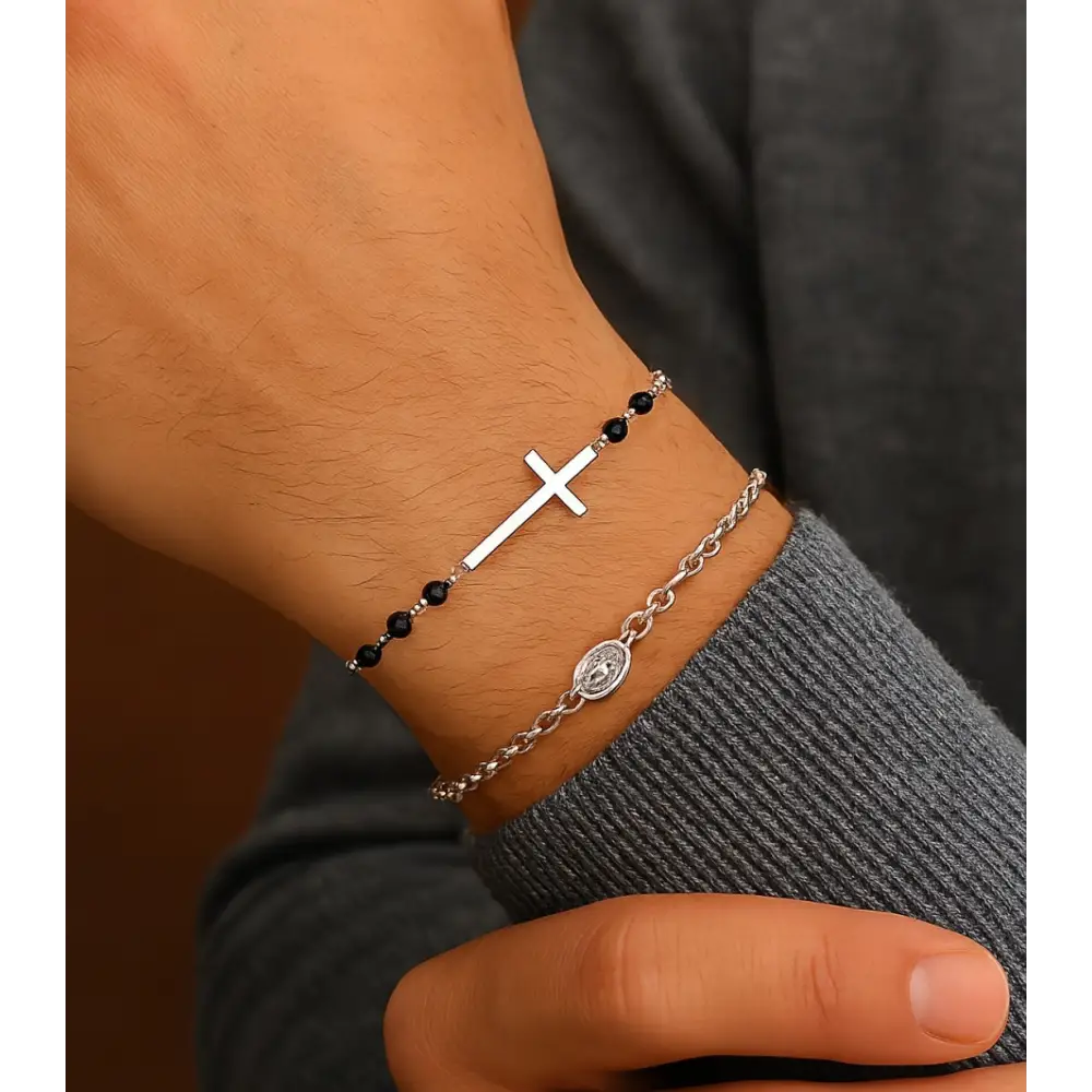 Elegant Rosary Bracelet – Bracelet by Flor de Oro | Customizable Luxury Jewelry