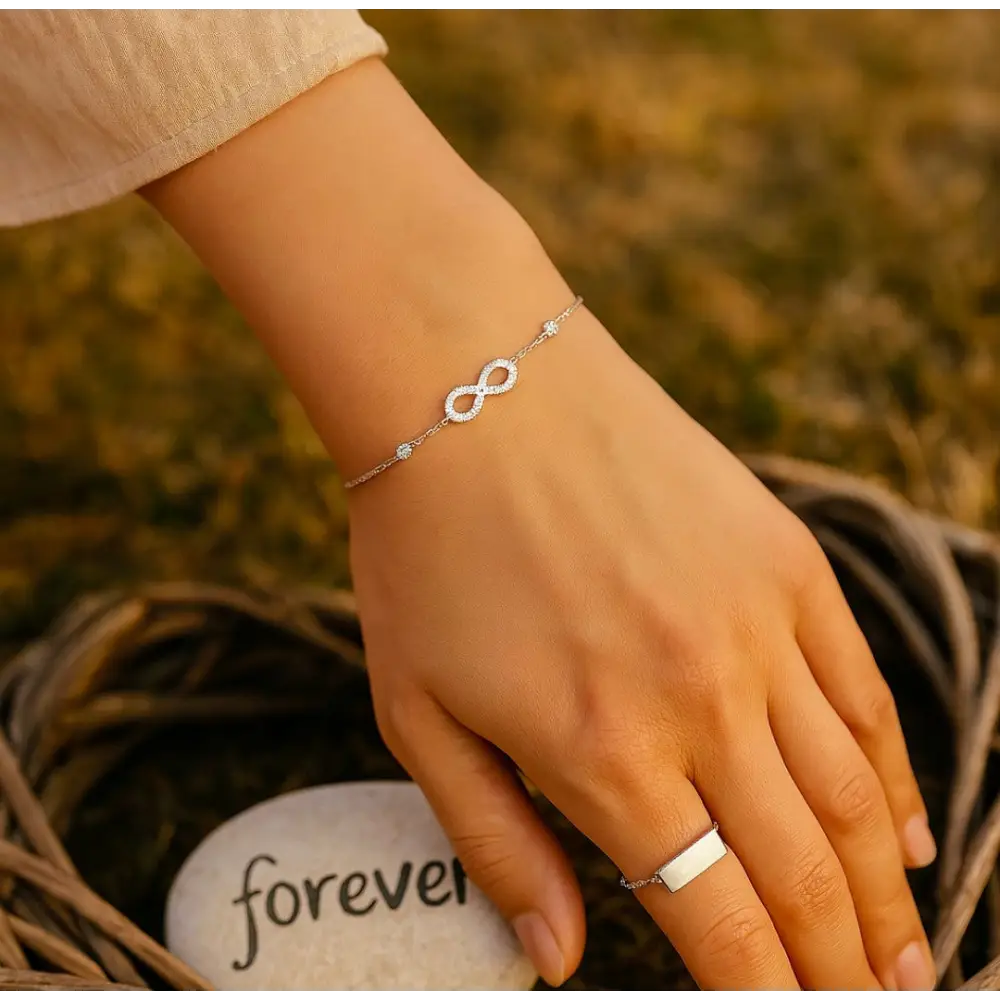 Infinity Sparkle Bracelet – Bracelet by Flor de Oro | Customizable Luxury Jewelry