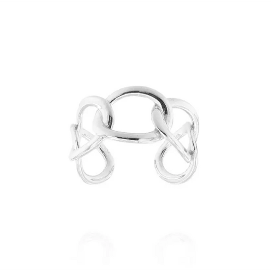 Interwoven Chain-Link Ring – Ring by Flor de Oro | Customizable Luxury Jewelry